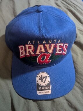 '47 Brand MLB Atlanta Braves Cooperstown Hitch Royal Snapback Adjustable Hat Cap
